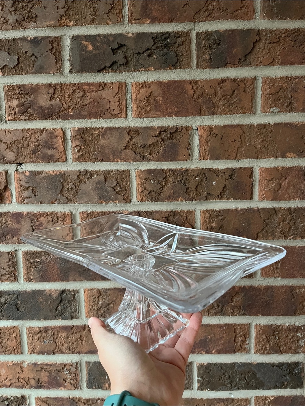 Clear Glass Pedestal Cake Stand
